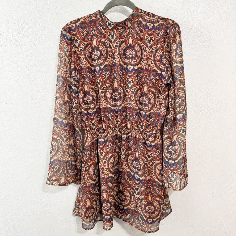 Cupcakes and Cashmere floral open back dress size medium